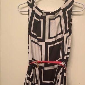 Black and white mod style dress